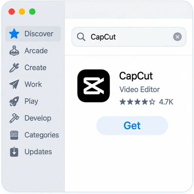 Mac App Store installation step 1